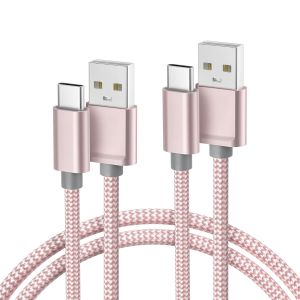 C&acirc;ble Chargeur Pour Iphone 17 16 15 Pro,Usb Type C Cordon Charge Nylon 3M 2 Pack Pour Ipad 10 11 12.9 Air 4 5 2024 Mini 6 7 2022 2021,Samsung Galaxy S24 S23 A54 A55,M34 M53 M33,M52 M42 M32 - Neuf