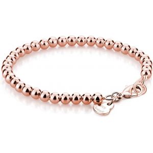 Eryi-Bracelet De Perles Pour Femme En Argent 925 Large De 4mm 6mm Sans Et Avec Pendentif Coeur, Long 13-21cm Doré Or Rose Cadeau Fête Maman Homme - Neuf