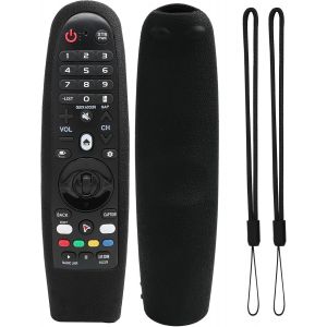 Lot De 2 Étuis De Protection En Silicone Pour Télécommande Compatible Avec Lg An-Mr600 / Mr650 / Mr18Ba / Mr19Ba / Mr20Ga Magic Smart Tv Remote Control, Antichoc, Antidérapant Avec Cordon - Neuf