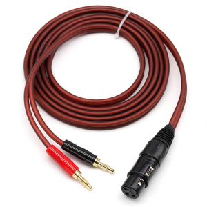 Câble haut-parleur XLR vers banane,câble audio XLR 3 broches femelle vers fiches bananes,prise 4 mm plaquée or vers X - Neuf