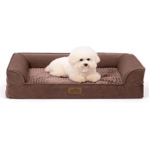 Lit Orthopédique Pour Chien De Très Grande Taille, En Mousse À Mémoire De Forme Avec Côtés (Gris, S(76 * 51 * 19cm)-L) - Neuf