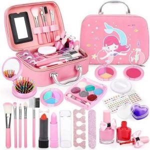 Jouet Maquillage Enfant Brillsten Malette Rose 20PCS Accessoires Multiples Matériau de Sécurité - Neuf