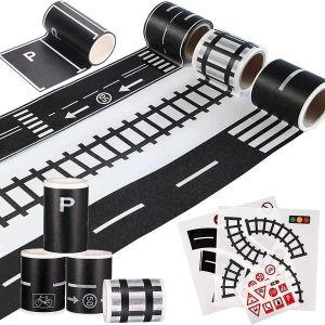 Trains Railways Road Tape - 10 Pcs Avec Des Autocollants De Signalisation - Neuf