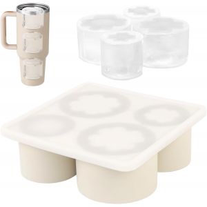 Kalanka-Moule A Glacon Pour Stanley Cup Accessoires,Moule Glacon Silicone,Glacons Moule Avec 4 Compartiments,Bac A Glacons Avec Couvercle Bebe,Accessoire Pour Gobelets 20-40 Oz - Neuf