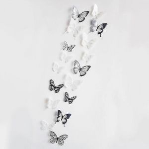 18 Pcs 3d Cristal Papillon Décor Mural Avec Adhésif,Papillons Autocollant Mural Stickers Muraux Stickers Muraux Maison Diy Décor Pour Bébé Enfants Chambre,Vivre - Neuf