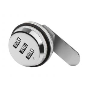 Serrure de s&eacute;curit&eacute; sans cl&eacute; &agrave; code num&eacute;rique Cam-Lock 20 mm, argent&eacute;e - Neuf