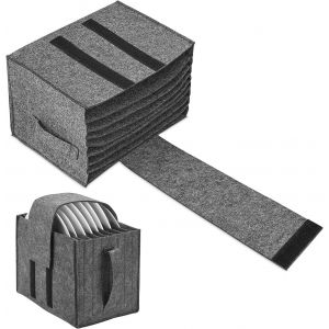 Sjzg-Bo&icirc;te De Rangement Pliable Sac Feutre Rangement Porte-Tasses &Agrave; Avec S&eacute;parateur Pour 6 Tasses Bo&icirc;te De Rangement De Camping Rangements Pour (Rangement Des Assiettes) - Neuf