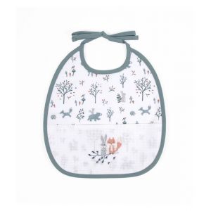 Bavoir &Agrave; Broder 6 Mois "For&ecirc;t Enchant&eacute;e" - Dmc Vert - Neuf