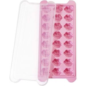 Kalanka-1pcs Patte De Chat Bac A Glacon,Moule Glacon Silicone,Bac A Glacon Silicone,Bacs &Agrave; Gla&ccedil;ons Avec Couvercle Moule &Agrave; Gla&ccedil;ons 24 Blocs, Gla&ccedil;ons Facile Pour Nourriture B&eacute;b&eacute;s,Gla&ccedil;ons Aux Fruits - Neuf