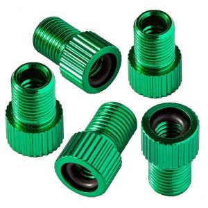 Lot De 5 Adaptateurs De Valve Presta Vers Schrader ¿ Gonflez Facilement Vos Pneus De Vélo Avec N'importe Quelle Pompe, Aluminium Durable, Léger, Compatible Avec Les Stations-Service. - Neuf