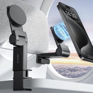 Kal-Compatible Pour Support De Téléphone Magsafe Pour Avion, Accessoires De Voyage Magnétiques Essentiels, Support De Téléphone Pour Avion, Support De Téléphone En Vol Pour Avion Pour Iphone 15, 14 - Neuf