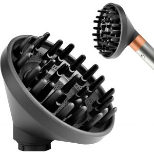 Diffuseur Compatible Avec S&egrave;che-Cheveux Airwrap, Embout D&eacute;finition De Boucles Pour S&egrave;che-Cheveux Hs05, Hs03 Et Hs01, Accessoire De Coiffure &Agrave; S&eacute;chage Rapide (Gris) - Neuf