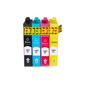 (1set) Cartouche d'encre Compatible pour imprimante T1291-T1294 T1291, stylet SX235W SX425W SX420W SX438W SX525WD SX535WD - Neuf