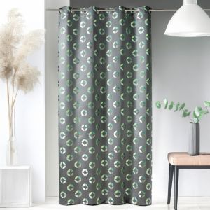 Rideau En Jacquard &Agrave; Imprim&eacute;s "Rosace - Neuf