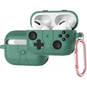 LORANKA-Coque de protection pour AirPods Pro/AirPods Pro 2, en silicone liquide avec design manette de jeu, r&eacute;sistant aux chocs et &agrave; la poussi&egrave;re, chargement sans fil, avec mousqueton, compatible ave - Neuf
