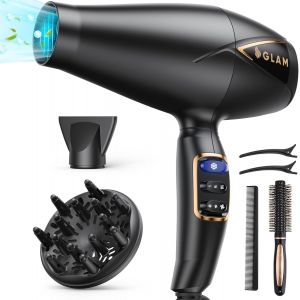 S&egrave;che-Cheveux 2300w, Ionique S&eacute;chage Rapide Salon 2 Vitesses, 3 R&eacute;glages De Chaleur, S&egrave;che-Cheveux Avec Diffuseur, Peigne Concentrateur - Id&eacute;al Pour Tous Types De Cheveux - Neuf