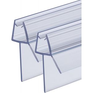 Joint de douche-2x100 cm-Pour portes en verre de 6 à 8 mm-Avec lèvre en caoutchouc extra longue (lèvres de 20 mm)-Installation facile-Pour toutes les portes de douche,douche, - Neuf