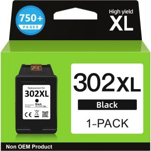 Cartouche 302 XL Noir, 302XL Remplacement pour Cartouche d'encre HP 302, Cartouche Imprimante 302 XL pour OfficeJet 3831 5232 4650 4658 5230 DeskJet 3630 3636 3639 Envy 4524 4527 - Neuf