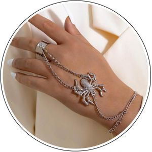 Eryi-Bracelet Anneau Papillon Boho Chaîne De Main Papillons Or Chaîne De Main Bracelet Anneau Papillon Minuscule Doigt Bracelet Esclave Vintage Bracelet Harnais Main Bijoux Pour Femmes Filles - Neuf