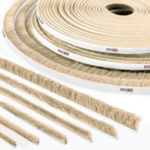 5m Joint brosse adhésif pour porte coulissante BEIGE,bande de brosse anti-poussière,hauteur 5 mm - Neuf