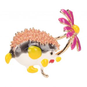 Daisy H&eacute;risson Broche Broche Mignon &Agrave; La Mode &Eacute;mail Daisy Animal Broche Pour Les Rencontres Noir Violet - Neuf