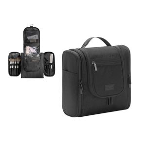 Trousse de toilette de voyage avec compartiments extensibles et crochet de suspension - Neuf