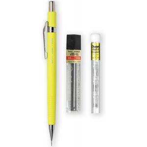 Ershi-P205-97c Porte-Mine Automatique U2013 Gamme Fluorescente U2013 Simple + 12 Mines Hb Hi-Polymer 0,5 Mm + 4 Recharges De Gom[9 - Neuf