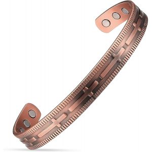 Kal-Bracelet En Cuivre Pur Pour Homme Et Femme Kada En Cuivre Avec &Eacute;tui En Velours Et Bo&icirc;te Cadeau - Neuf