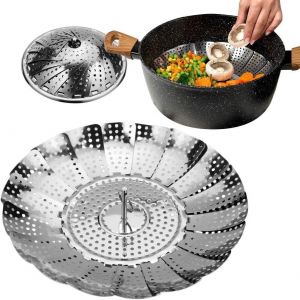 KALANKA-NAVA ACER Panier à vapeur pliable en acier inoxydable 28 cm - Neuf