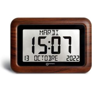 Horloge Numérique Murale - La Viso10 De Avec Réglage Automatique De L'Heure Et Calendrier Perpétuel - Pour Les Séniors Et Personnes Vivant Avec Alzheimer - Sans Rétroéclairage - Neuf