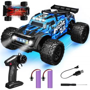 KAJGL-Voiture Radiocommand&eacute;e,2.4Ghz Voiture T&eacute;l&eacute;command&eacute;e,Voiture Rc Buggy Avec Eclairage De Carrosserie/Double Coque,Monster Truck T&eacute;l&eacute;command&eacute;,Jouet Enfant Gar&ccedil;ons Cadeau Noel - Neuf