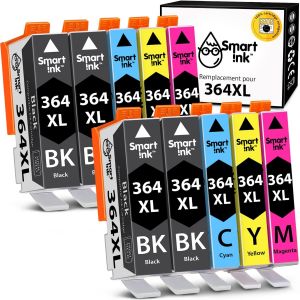 NouvelHorizonstore-Cartouche d&iexcl;&macr;Encre Compatible pour HP 364 XL 364XL High Yield 10 Pack (4 Noir & Cyan Magenta Jaune) pour HP Photosmart 5510 5520 6510 6525 B210a C5380 Deskjet 3070A 3520 Officejet 4 - Neuf