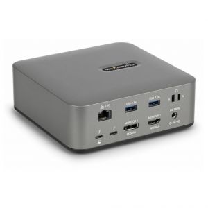 StarTech.com - Station d'accueil - pour tablette, ordinateur portable - USB-C / USB4 / Thunderbolt 3 / Thunderbolt 4 / Thunderbolt 5 / USB-A - HDMI, DP - 1GbE - 180 Watt - Conformit&eacute; TAA - Royaume-Uni, Europe - Neuf