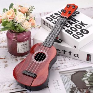 Jouet De Guitare Simulation De Musique Pour Enfants Instrument De Guitare Mini Quatre Cordes Pouvant &Ecirc;tre Jou&eacute;es Pour L'&eacute;ducation Pr&eacute;coce - Neuf