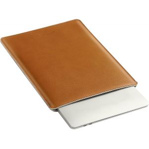 acdsgd-13 Pouces Housse d'Ordinateur Portable Compatible avec MacBook Air M3 13,6"" 2024, MacBook Air 13,6"" M2 2022, Sac de Transport en PU Cuir pour R&eacute;sister aux Rayures, Brun - Neuf