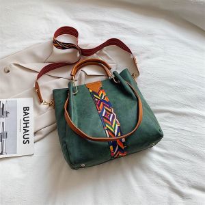 Sac à main en cuir PU pour femme, porte-monnaie, sac à bandoulière, sacoche de travail vintage, vert - Neuf