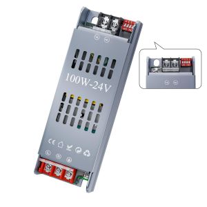 Transformateur LED DC 24 V 4,2 A,100 W transformateur LED dimmable avec 5 modes de protection,convient pour la conversion de 220-240 V AC à tension constante DC à basse tension - Neuf