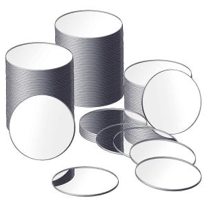 25 Pi&egrave;ces Acrylique Mini Taille Rond Miroir Adh&eacute;sif Petit Miroir Rond Artisanat Miroir Tuiles Pour L'artisanat (5 Pouces De Diam&egrave;tre) - Neuf