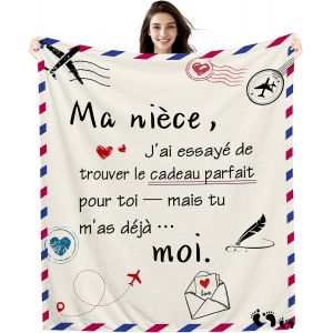 Ulteronixshop-Ma Ni&egrave;ce J&iquest;AI essay&eacute; de trouver Le Cadeau Parfait pour toi &iquest; mais tu m&iquest;as d&eacute;j&agrave;&iquest; Moi Couverture pour ma Ni&egrave;ce de la Part de Tante et Oncle Cadeau d'anniversaire Cadeau de No&euml;l (Ni&egrave;ce-a) - Neuf