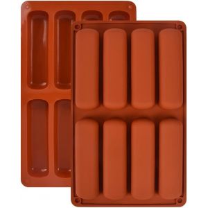 Subzonal-2pcs Moules En Silicone Pour Barres &Agrave; C&eacute;r&eacute;ales, Moule Silicone Barre De C&eacute;r&eacute;ales 8 Cavit&eacute;s Moule Anti-Adh&eacute;sif Pour Barres De C&eacute;r&eacute;ales,Chocolat,Pain Au Fromage,Barre Au Chocolat,Moule Biscuit - Neuf