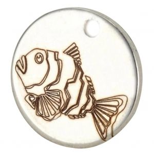 Diy Feef Poisson Océan Style En Acier Inoxydable Décor Pendentif Habillement Accessoire (Argent) - Neuf