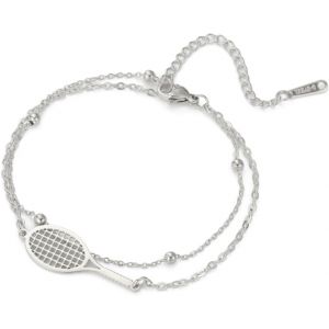 Eryi-Bracelet Raquette De Tennis Pour Femme Et Homme En Acier Inoxydable Avec Breloques Tendance Pour Raquette De Tennis, Bijoux De Sport Pour Les Joueurs Amateurs De Cadeau - Neuf