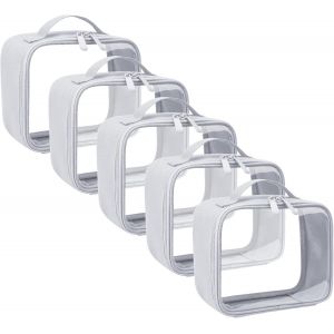 MAA-Trousse de Toilette Transparente, Sac de Cosmétiques Trousse Transparente Voyage pour Femme Homme, TSA Sac de Toilette Avion pour Le Transport de Liquides - Neuf