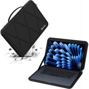 Housse De Protection Rigide En Eva Compatible Avec Apple Macbook Air A2941/A3114 De 15,3"", Macbook Air M3 Chip 2024/M2 Chip 2023 Et Sac Anti-Chocs (X8266) - Neuf