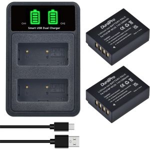 2 Piles Np-W126 Np W126 + Double Chargeur Usb Led Pour Fuji Np-W126 Np-W126S X100F X-A1 X-E2 X-E2S X-Pro1 X-Pro2 X-T1 X-T2 X-[Z113] - Neuf