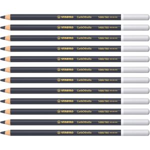 Carbothello Crayon De Couleur Lot X 12 Crayons Pastel Fusain Noir De Bougie (1400/750) - Neuf
