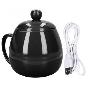 HJLIAN Petite bouilloire electrique de 280 ml, chauffe-cafe electrique, tasse chauffante USB, pour bureau, maison, dortoir, noir - Neuf