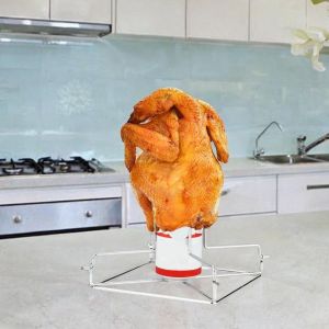 Le Porte-Poulet Bière Peut-Être En Acier Inoxydable Pour La Dinde Poulet À - Neuf