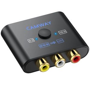 Convertisseur Rca Vers Hdmi,Convertisseur Av Vers Hdmi 16:9/4:3,1080p Composite Cvbs Av Vers Hdmi,Adaptateur Hdmi Prend En Charge Pal/Ntsc Pour Wii/Ps1/Ps2/N64/Xbox/Dvd/Vcr - Neuf
