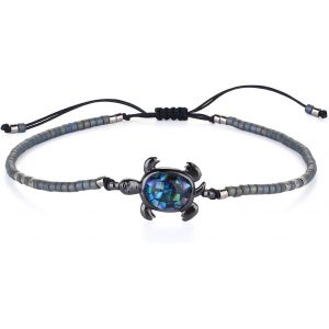Kal-Bracelet De Perl&eacute; Abalone Shell Bracelet De Miyuki Avec Pendentif Tortue R&eacute;glable Bracelets D'amiti&eacute; Bijoux - Neuf